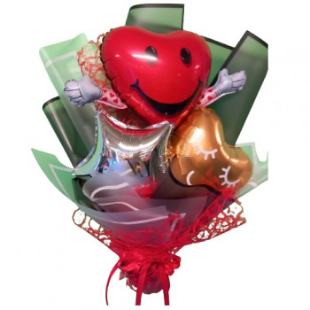 Букет из воздушных шаров ко Дню святого Валентина