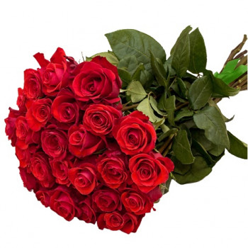 Medium red roses 50 cm. Select number of flowers!