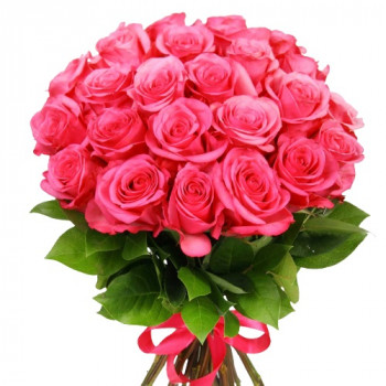 Pušķis Rozā elegance - 25 rozā rozes Ventspilī