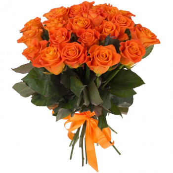 Medium orange roses 50 cm